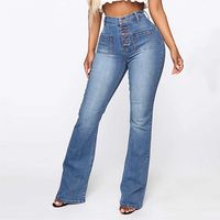Women's Street Classic Style Solid Color Full Length Washed Jeans main image 5