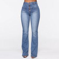 Women's Street Classic Style Solid Color Full Length Washed Jeans main image 3
