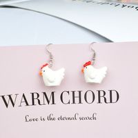 1 Pair Cartoon Style Animal Resin Plating Women's Drop Earrings sku image 1