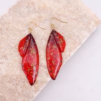 1 Pair Simple Style Wings Copper Epoxy Women's Drop Earrings sku image 34