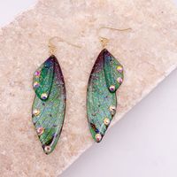 1 Pair Simple Style Wings Copper Epoxy Women's Drop Earrings sku image 37