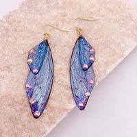 1 Pair Simple Style Wings Copper Epoxy Women's Drop Earrings sku image 35