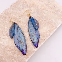 1 Pair Simple Style Wings Copper Epoxy Women's Drop Earrings sku image 36