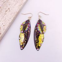 1 Pair Simple Style Wings Copper Epoxy Women's Drop Earrings sku image 45