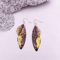 1 Pair Simple Style Wings Copper Epoxy Women's Drop Earrings sku image 46