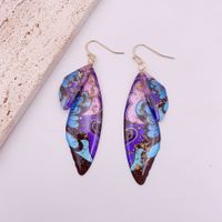 1 Pair Simple Style Wings Copper Epoxy Women's Drop Earrings sku image 44