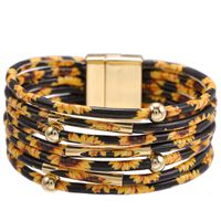 Retro Leopard Pu Leather Women's Bracelets sku image 13