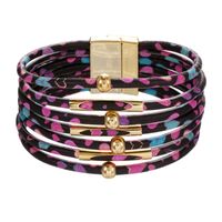 Retro Leopard Pu Leather Women's Bracelets sku image 18