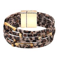 Retro Leopard Pu Leather Women's Bracelets sku image 30