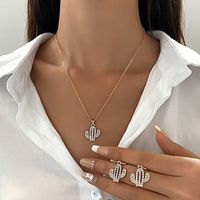 1 Set Fashion Crown Butterfly Notes Alloy Inlay Rhinestones Women's Jewelry Set main image 5