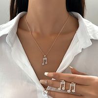 1 Set Fashion Crown Butterfly Notes Alloy Inlay Rhinestones Women's Jewelry Set main image 4