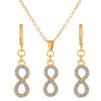 1 Set Fashion Crown Butterfly Notes Alloy Inlay Rhinestones Women's Jewelry Set sku image 15