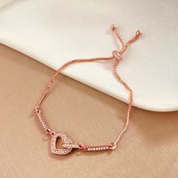 Glam Heart Shape Metal Plating Artificial Pearls Rhinestones Women's Bracelets main image 5