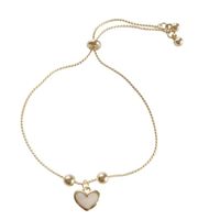 Glam Heart Shape Metal Plating Artificial Pearls Rhinestones Women's Bracelets sku image 4