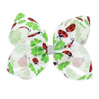 Fashion Four Leaf Clover Cloth Flowers Bowknot Hair Clip 1 Piece main image 3