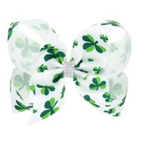 Fashion Four Leaf Clover Cloth Flowers Bowknot Hair Clip 1 Piece sku image 3