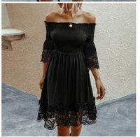Women's Regular Dress Fashion Boat Neck Hollow Out Half Sleeve Solid Color Knee-length Daily main image 3