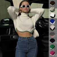 Women's Sweater Long Sleeve Sweaters & Cardigans Jacquard Fashion Color Block main image 1