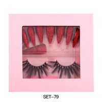 Fashion Solid Color Imitation Mink False Eyelashes 1 Set sku image 4