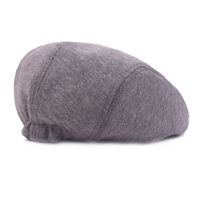 Men's Retro Solid Color Flat Eaves Beret Hat main image 4