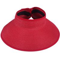 Women's Vacation Solid Color Big Eaves Straw Hat main image 4
