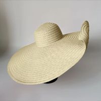 Women's Vacation Solid Color Big Eaves Straw Hat sku image 15