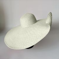 Women's Vacation Solid Color Big Eaves Straw Hat sku image 12