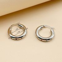 1 Pair Simple Style Circle Stainless Steel Earrings main image 4