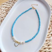 1 Piece Simple Style Heart Shape Soft Clay Knitting Women's Necklace main image 4