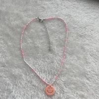 1 Piece Simple Style Smiley Face Resin Beaded Women's Pendant Necklace sku image 6