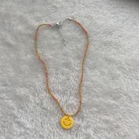 1 Piece Simple Style Smiley Face Resin Beaded Women's Pendant Necklace sku image 2