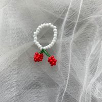 Sweet Cherry Beaded Women's Bracelets sku image 1