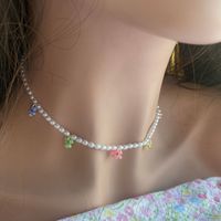 1 Stück Einfacher Stil Blume Perle Perlen Frau Halskette main image 1