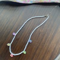 1 Stück Einfacher Stil Blume Perle Perlen Frau Halskette main image 2