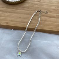Simple Style Flower Pearl Beaded Pendant Necklace 1 Piece main image 3