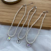 Simple Style Flower Pearl Beaded Pendant Necklace 1 Piece main image 1