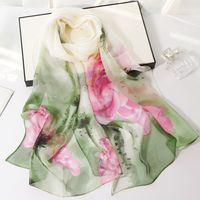 Women's Elegant Flower Georgette Silk Scarves main image 1