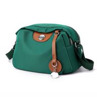 Women's Medium Nylon Solid Color Basic Zipper Dome Bag sku image 5