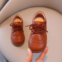 Kid's Vintage Style Solid Color Round Toe main image 3