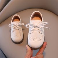 Kid's Vintage Style Solid Color Round Toe main image 4