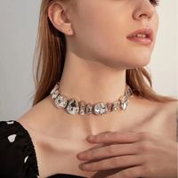 1 Piece Luxurious Solid Color Rhinestone Women's Choker main image 5