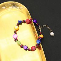 Retro Geometric Pearl Plating Bracelets sku image 1