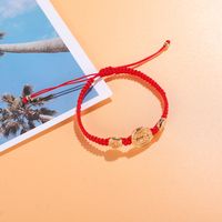 1 Piece Simple Style Round Alloy Knitting Plating Unisex Bracelets sku image 3