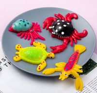 Cross-border Hot Selling Creative Transparent Gold Powder Marine Insect Animal Squeezing Toy Super Cute Decompression Big Ball Decompression Artifact main image 4