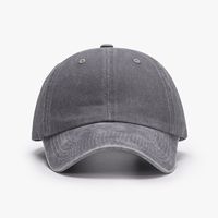 Unisex Retro Solid Color Handmade Curved Eaves Baseball Cap main image 3