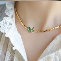 Simple Style Butterfly Titanium Steel Plating Necklace 1 Piece main image 2