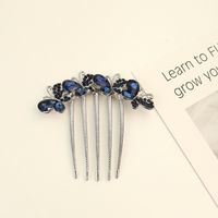 Women's Simple Style Shiny Round Butterfly Alloy Plating Inlay Rhinestones Pearl Insert Comb sku image 6