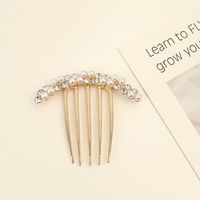 Women's Simple Style Shiny Round Butterfly Alloy Plating Inlay Rhinestones Pearl Insert Comb sku image 5
