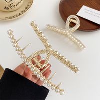 Women's Luxurious Geometric Alloy Inlay Artificial Pearls Rhinestones Hair Claws main image 3