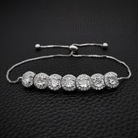 1 Piece Fashion Round Artificial Crystal Inlay Artificial Diamond Women's Bracelets sku image 1